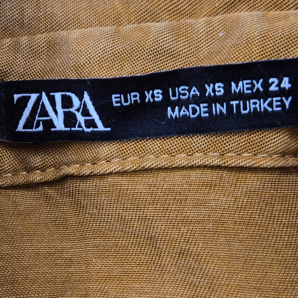 Zara Camel Button-Front Maxi Dress - Picture 8 of 12